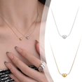 thumbnail image 2 of Golden Little Love Simple Necklace Temperament Clavicle Minority Chain V2M2, 2 of 7