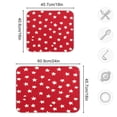 thumbnail image 3 of Dish Drying Mat for Kitchen Counter | Reversible, Super Absorbent & Hanging | 16x18 / 18x24 Inch (S/M)，Red Background with White Stars, 3 of 8