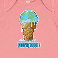 thumbnail image 4 of Inktastic Keep It Cool Melting Earth Ice Cream Cone Boys or Girls Baby Bodysuit, 4 of 5
