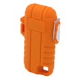 thumbnail image 2 of Encendedor recargable USB a prueba de viento de doble arco encendedor eléctrico sin llama impermeable con orificio para colgar para acampar naranja, 2 of 12