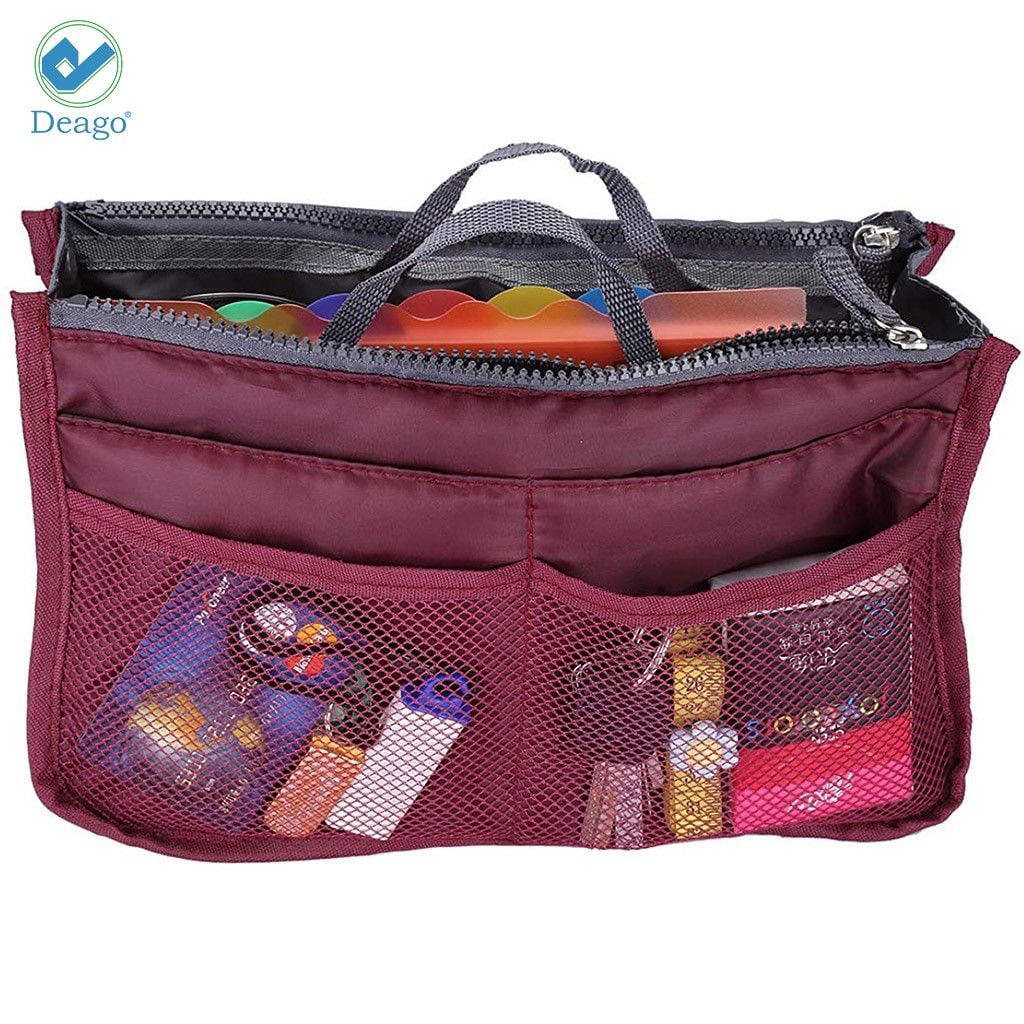 Nylon Organizer Insert Tote Bag Insert Organizers Storage Bag with Handle 7  Pockets Inside Bags Taschen Organizer - AliExpress