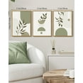 thumbnail image 4 of Drsoum Green Botanical Boho Wall Art Modern Boho Decor Abstract Geometry Lines Prints 11x14in3pcs Natural Framed, 4 of 5