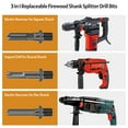 thumbnail image 2 of Firewood Drill Bit 3pcs Replaceable Shank Square Round Hex 32mm Sharp Head Woodworking Cut Tools, 2 of 8