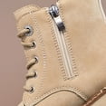 thumbnail image 2 of Akiihool Baby Girl Booties Baby Girl Cowboy Tassel Boots Side Zipper Non Slip Stay On Booties Toddler First Walker Warm Winter Crib Shoes (Beige,11), 2 of 5