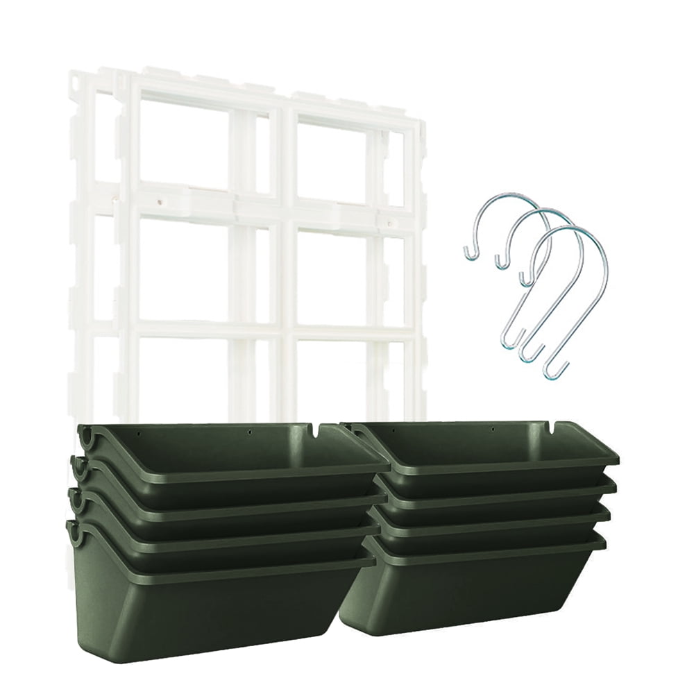 Vertical Herb Planter, 8-Pockets Indoor/Outdoor Hanging Garden Flower Pots Wall Planter Box Beds for Garden Porch