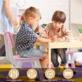 thumbnail image 3 of Bingirl Chair 2 Pack H Adj 3 Levels Lightweight Stackable Grey Plastic Toddler Chairs With Ergonomic Design Non Slip ' Safe Durable For Children Ages 2 To 6 Home Classroom Nursery, 3 of 7