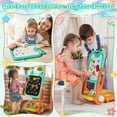 thumbnail image 5 of WonderStone 4-in-1 Portable & Adjustable Easel Stand Toy for Ages 2-4 Magnetic Drawing Board with Gear Drive and Storage, Birthday Gift for Girls Boys, Green, 5 of 8