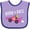 Lavender and Purple, variant on Inktastic Born to Race- Pink Race Car Boys or Girls Baby Bib