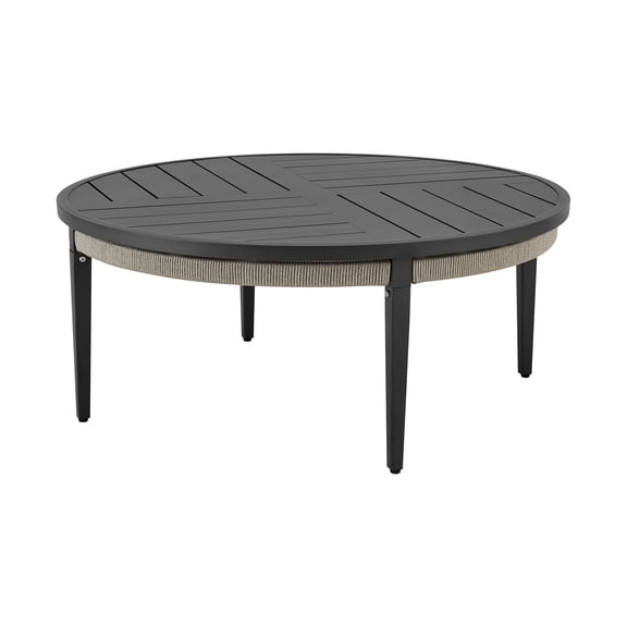 Zella Round Coffee Table in Aluminum