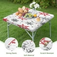thumbnail image 4 of White Christmas Snowflake Pattern Square Fitted Tablecloth with Elastic Edge,Square Table Cover,Washable Elastic Table Cover for Home Kitchen Party Decor 36"x36", 4 of 6