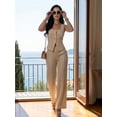 thumbnail image 2 of Conjunto de Mujer 2 Piezas Rayado Top de Tirantes y Pantalón Recto Set Fresco Casual, 2 of 5