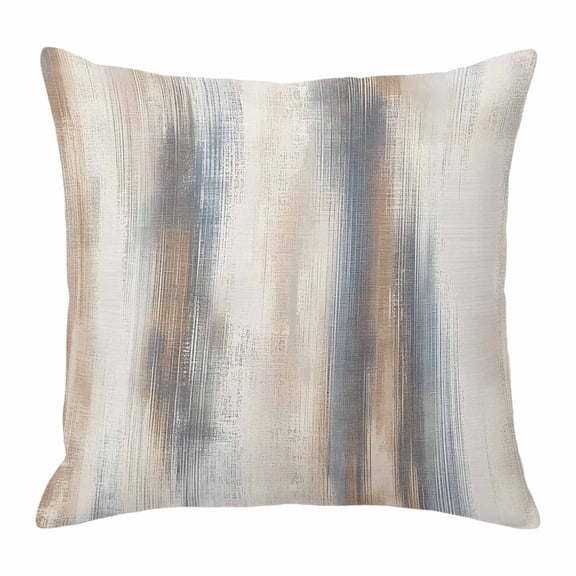 Pillow Covers 16x16 Inch, Beige Gray Linen Pillowcase with Invisible Zipper, Abstract Grunge Mottled Neutral Texture Decorative Throw Pillow Covers Cushion Case for Couch Sofa Bed Living Room