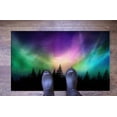 thumbnail image 5 of Outdoor Rugs, Nursery Rug, View Rugs, Canadian Forest Rug, Large Rug, Aurora Borealis Landscape Rugs, Cosmos Rug, Colorful Sky Rugs, 2.6'x9.2' - 80x280 cm, 5 of 8