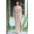 thumbnail image 3 of KOH KOH Long Sleeve V-Neck Bridesmaid Wedding Guest Party Winter Fall Formal Evening Tall Sexy Slit Full Floor Length Gown Maxi Dress For Women Nude Champagne Brown XXX-Large US 22-24 NT176, 3 of 6