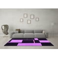 thumbnail image 3 of Ahgly Company Indoor Round Abstract Purple Contemporary Area Rugs, 7' Round, 3 of 4