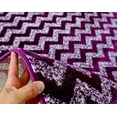 thumbnail image 3 of Luxe Weavers Chevron Purple 5x7 Area Rug, Stain Resistant Moroccan Geometric Carpet, 3 of 5