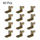 thumbnail image 3 of Soporte de estante en forma de L Uxcell de 0.24" de hierro bronce 40Pcs, 3 of 3