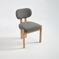 thumbnail image 6 of Hassch Modern Dining Chairs Set of 2, Armless Kitchen Chairs with Upholstered Seat, Solid Wood Legs, Ergonomic Curved Backrest, Perfect for Small Spaces, Gray, 6 of 7