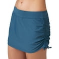 thumbnail image 3 of Free Country Women's Side Shirred Swim Skirt Slate M, 3 of 3