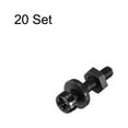 thumbnail image 2 of Uxcell M2x10mm Nylon Screw Nut Washer Assortment Kit Black 20 Set, 2 of 5
