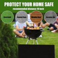 thumbnail image 3 of Fireproof Mat Outdoor Lawn Patio BBQ Fireproof Mat Black Square Protective Mat, 3 of 5