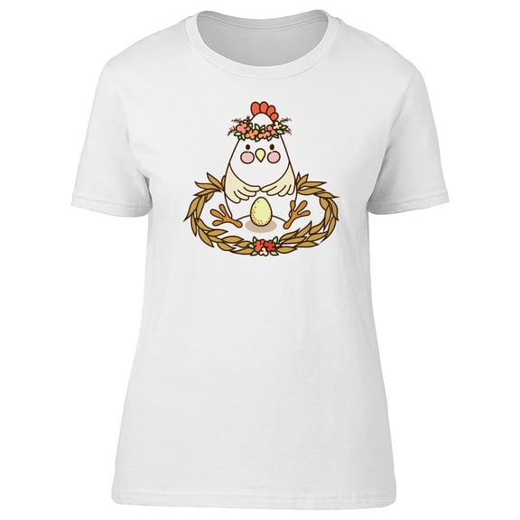 Cute Chicken With An Egg Tee Women's -Image by Shutterstock