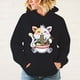 thumbnail image 4 of Sudadera con capucha para hombre y mujer, suéter holgado de manga larga con estampado de Ramen de gato, Tops informales con personalidad, 4 of 5