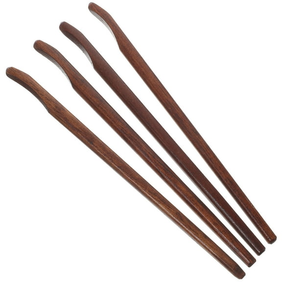 VERDANVERSE Wooden Hot Chocolate Stirrers for Special Occasions 4Pcs 6.3*0.31*0.31in