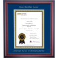 thumbnail image 1 of OCM Diploma Frame for American Nurses Credentialing Center, 18" x 16" Certificates Frame, Embossed Navy/Light Blue Mat, 1 of 5