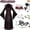 🆑253_Wine, variant on Puyaiuu Girls Halloween Costume Gothic Vampire Witch Cosplay Long Dress Bell Sleeve Lace Up Stand Collar Printed Medieval Vintage Gown Complete Accessory Kit For Kids 3 To 13 Years Old Gift