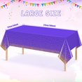 thumbnail image 2 of LAICAIW 4 Pack Purple Disposable Table Cloths for Parties, Plastic Purple and Gold Dot Confetti Tablecloth for Rectangle Tables, Purple and Gold Party Decorations for Graduation Birthday Wedding, 54, 2 of 7