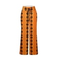 thumbnail image 5 of IYYVV Halloween Pajamas For Womens Casual Blood Rose Patterned Drawstring Pjs Halloween Stretch Lounge Carved Dressy Clothes Saffron XL, 5 of 6