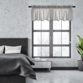 thumbnail image 4 of Deago Sheer Kitchen Curtain Valance 52x18 Inch Rod Pocket Light Filtering Linen Textured Valance for Window Living Room Bedroom, Gray, 1 Panel, 4 of 9