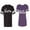 Men Black / Women Purple, variant on Groom & Bride Matching Couple Cotton Jerseys (Men Black / Women Black) (Men S / Women S)