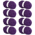 thumbnail image 1 of Chenilla gruesa para tejer a ganchillo, color morado oscuro, de Yarn HOMBYS, 8 x 227 g, 1 of 9