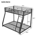 thumbnail image 3 of taoruifang Twin Over Full Metal Bunk Bed with Ladder  no Box Spring Black, 3 of 10