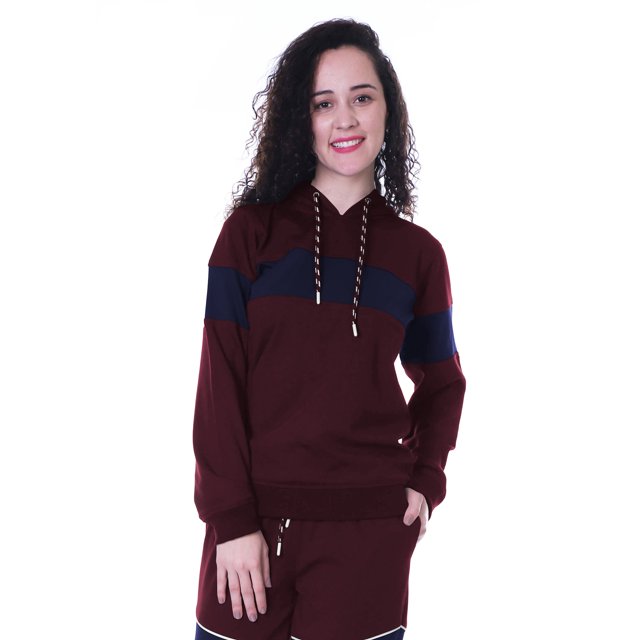 Moomaya Hoodie Décontracté Uni à Manches Longues Pull Colorblock Jogger Top Sweatshirt