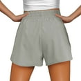 thumbnail image 5 of qolati Women's Athletic Running Shorts Quick Dry High Waisted Side Split Short Yoga Workout Active Gym Shorts with Zip Pockets, 5 of 8