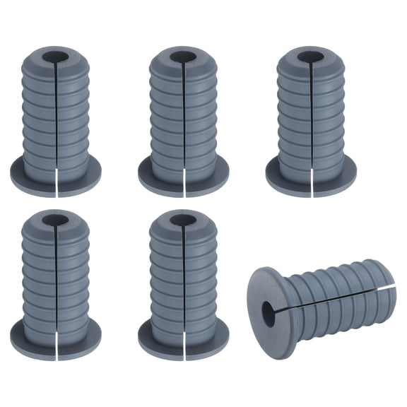 6Pack Wall Grommets, 19mm Silicone Cable Pass Through Bushing Grommets, Gray