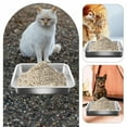 thumbnail image 4 of Stainless Steel Cat Litter Box Boxes Supply Outdoor Kennel Kitten Clean Toilet Decorative for Cats Household Open Type, 4 of 7