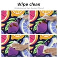 thumbnail image 4 of PIKWEEK Round Fitted Tablecloth Apples Grapefruit Lemon Round Table Cloth with Elastic Edged Color Fruit Waterproof Wipeable Table Cover, 4 of 7