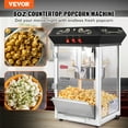 thumbnail image 2 of Máquina para hacer palomitas VEVOR de 850 W, hervidor de 226 ml (8 oz), 48 tazas por tanda, para encimera con vidrio templado, incluye 4 palas, estilo cine, color negro, 2 of 9