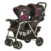 Angle View: Dream On Me Villa Tandem Stroller, Black and Pink