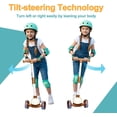 thumbnail image 6 of GLIDEZONE Kick Scooter for Kids Ages 3~14, Foldable Toddler Scooter 3 Wheel with LED Lighted, Adjustable Handlebars, Max Load 110lbs (Brown), 6 of 6