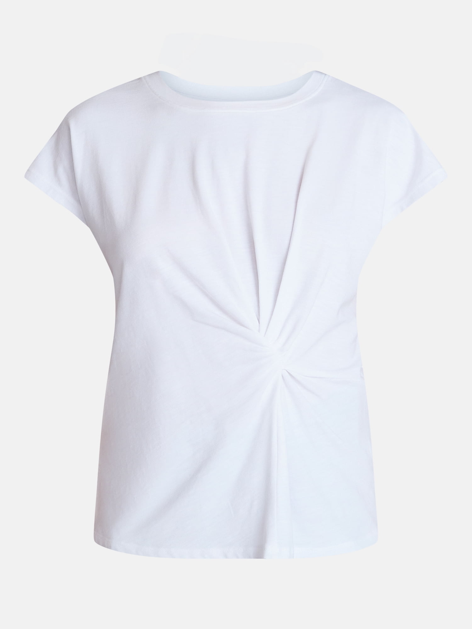 Time and Tru Women's Twist-Front Tee with Short Sleeves, Sizes XS-XXXL