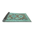 thumbnail image 2 of Ahgly Company Indoor Square Geometric Light Blue Traditional Area Rugs, 8' Square, 2 of 4