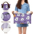 thumbnail image 5 of Yayeee Foldable Storage Basket for Shelves with Handles Set of 2 Waterproof Cloth Bins, Halloween Ghosts Purple, 5 of 7