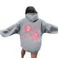 thumbnail image 4 of Graphic Hoodie for Women 2024 Cute Preppy Sweatshirt Long Sleeve Drawstring Pullover Tops with Pockets, 4 of 6