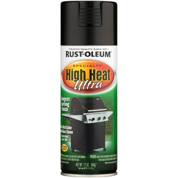 2-Pack Value - Rust-oleum specialty high heat ultra black spray paint, 12 oz