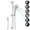 Brushed Nickel, variant on Handheld Shower Head with Slide Bar, Matte Black, 6 Settings, Adjustable Height